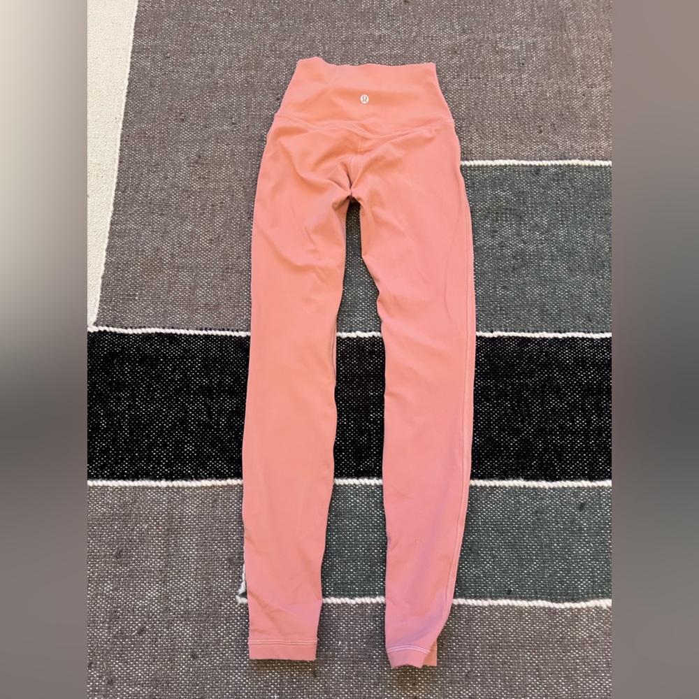 Lululemon Pink High-Rise Leggings, Pink, XS